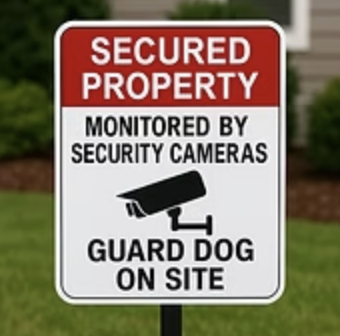Secured Property Sign